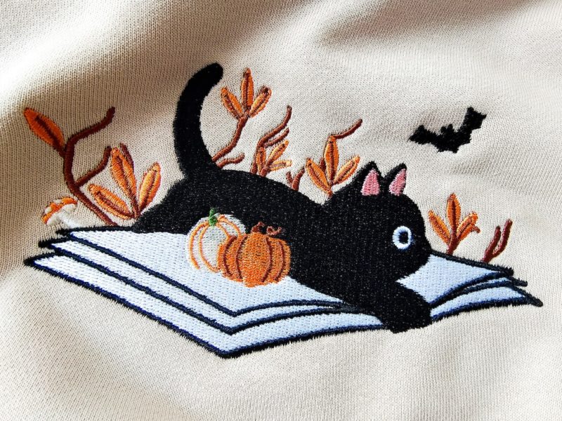 Unisex Halloween Embroidered Sweatshirt, T-Shirt, Hoodie - Celebrate the Spooky Season in Style2