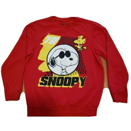 Hybrid Apparel Snoopy Yellow Check Men's Graphic Sweatshirt