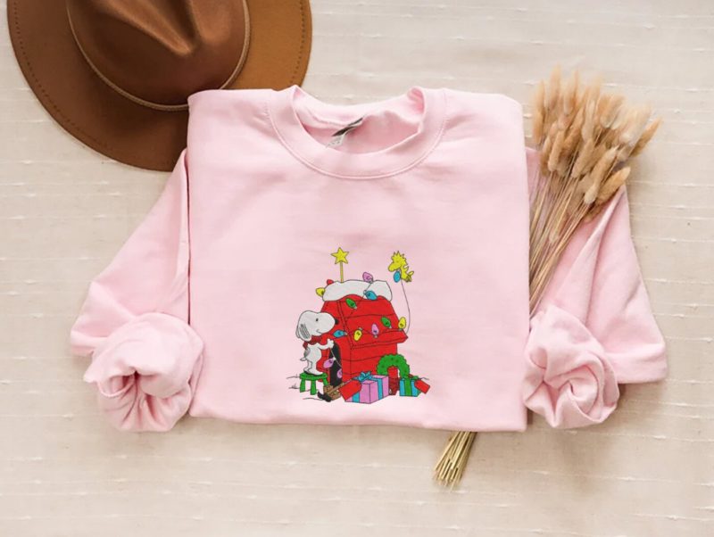 Snoopy Dog Crewneck, Sweatshirt, and Hoodie -Y2K Style Christmas Embroidery1